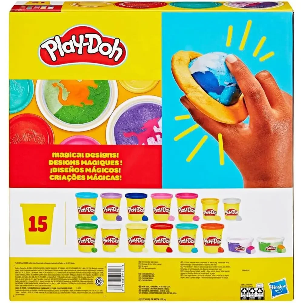 Play-Doh Magical Sparkle Pack, 15 Non-Toxic Sparkle, Super Shimmer, and Metallic - Picture 4 of 5